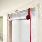 Detail view ZipDoor Standard Door Kit rolled plastic flap and hooks