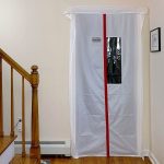 ZipDoor Magnetic Door Kit closed across a residential doorway