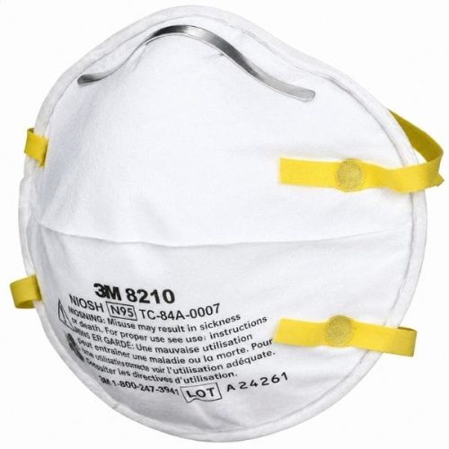 Angled view 3M 8210 N95 Particulate Respirator