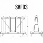 Aardwolf A-Frame Plus SAF03 dimensions diagram measurement labels