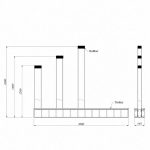 Aardwolf Bundle Rack Pole ABR08 63 High Rubber Cap dimensions diagram measurement labels