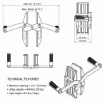 Aardwolf Carry Clamp Stone SCC03 dimensions diagram measurement labels