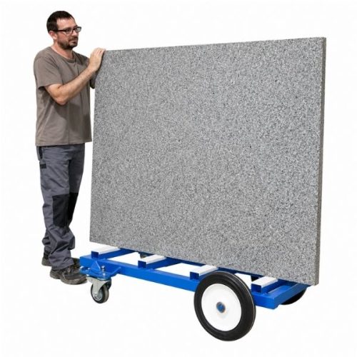 Application view Aardwolf Economy Slab Buggy Single Sided positioned slab transport and handling