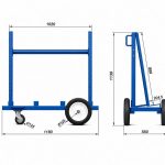 Dimension diagram Aardwolf Economy Slab Buggy Single Sided