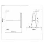 Dimension diagram for Aardwolf Full Slab A-Frame SAF02-S