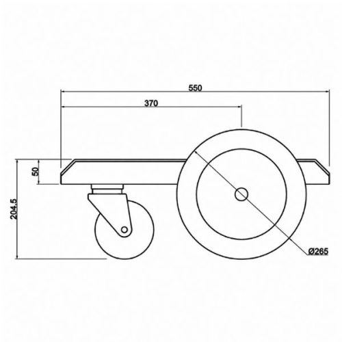 Aardwolf Quad Trolley dimensions diagram measurement labels