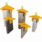 Application view Aardwolf Scissor Lifter 125 Auto Lock positioned for stone lifting and handling