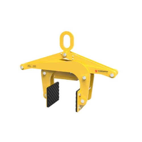 Aardwolf Scissor Lifter 200 with Rollers gravity clamp for heavy stone and concrete block handling