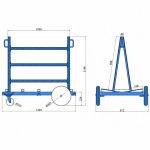 Dimension diagram Aardwolf Slab Buggy Double-Sided