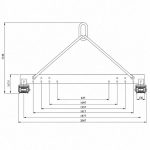Dimension diagram for Aardwolf Spreader Bar 5 Ton 10000 lbs