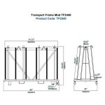 Aardwolf Transport Frame TF2440PC dimensions diagram measurement labels