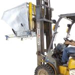 Aardwolf Waste Bin 1000 PC Galvanized positioned for material collection