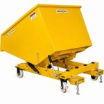Angled view showing Aardwolf Waste Bin 1000 PC Powder Coated