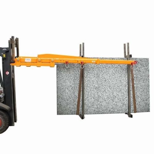 Abaco Double Forklift Boom ADFB30 in active lifting use