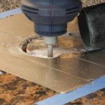 Alpha vacuum brazed trimmer bit close-up