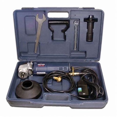 Detail view Alpha Wet Polisher AWP-158 handle, body, and accessory components