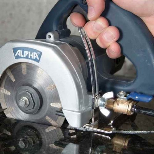 Alpha Wet Stone Cutter AWS-125 in use
