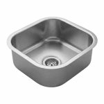 Bootes small single bowl bar prep sink SIS-107 angle view