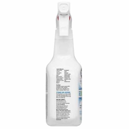 Clorox Healthcare Fuzion cleaner disinfectant label detail