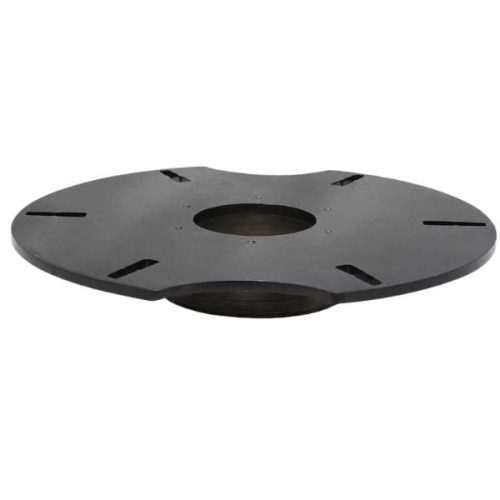 Angled view Diamond Holder Plate for 17-inch machine round mounting plate design