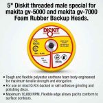 Diskit 5 Inch x 5/16 Inch Stud Diskit Blue Backer Pad from an alternate angle