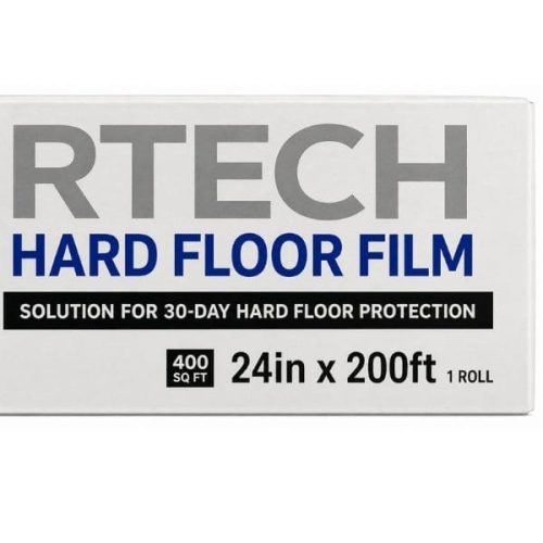 Close-up view Dragon Skin Armortech Blue Hard Floor Film showing protective film texture and adhesive surface