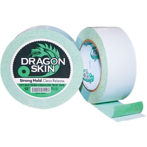 Detailed view Dragon Skin Double Coated Masking Tape showing roll construction and adhesive surface