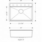 DuraGranit Single Bowl Granite Sink 102 – Black Sand dimensions diagram
