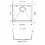 Duragranit single bowl granite sink 106 Iceberg DUR-106-03 dimensions