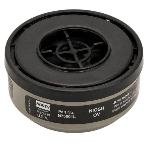 Top view Honeywell Replacement Respiratory Cartridge with curved cartridge housing