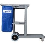 Side View Janitor Cart 25gal Heavy Duty Zippered Vinyl