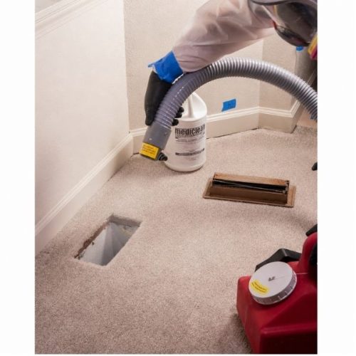 Mediclean Disinfectant Spray Plus shown in use