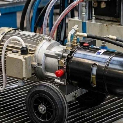 OMA hydraulic pump close-up