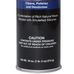 Close-up view Omnipro Lemon Oil Furniture Polish label and spray bottle detail