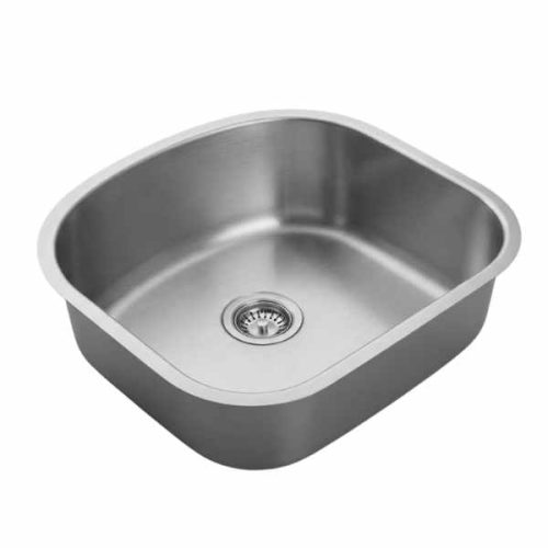Pegasus single bowl kitchen sink SIS-101-PEG angle view