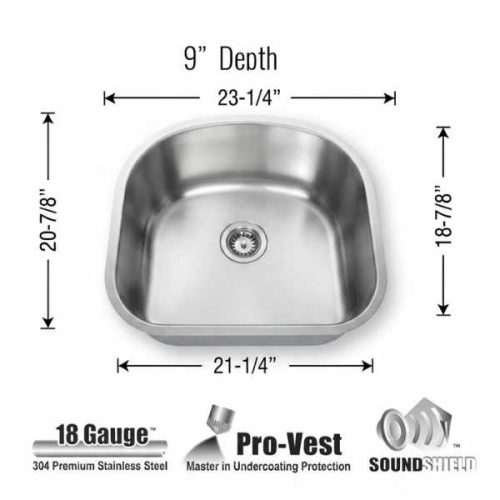 Pegasus single bowl kitchen sink SIS-101-PEG dimensions