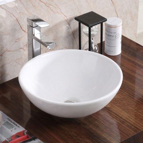 PL-3001 White Porcelain Vessel Bathroom Sink application view