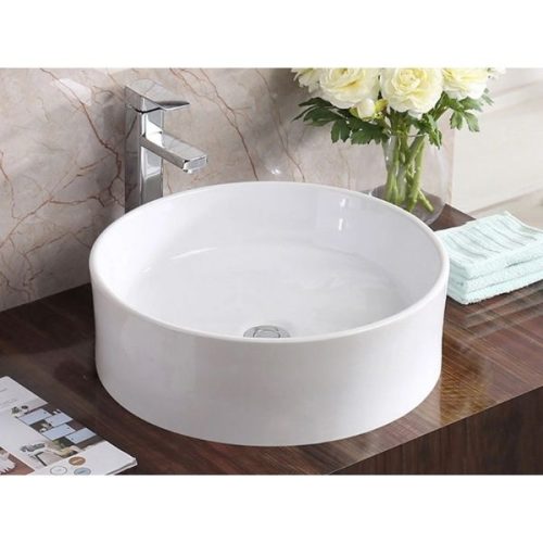 PL-3079 White Porcelain Vessel Bathroom Sink application view
