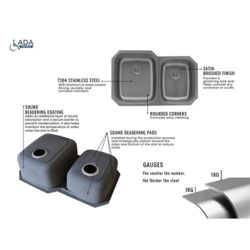 Detailed view PL-VT2522 Single Bowl Topmount Sink 3 Holes finish and sink edge
