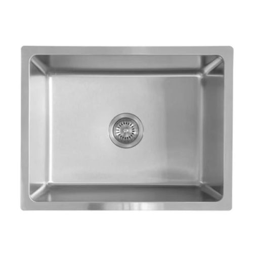 Top view showing PL-VR2318 R20 Stainless Steel Undermount Kitchen Sink basin and drain opening