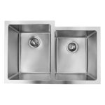 Top view showing PL-VR6040 R20 Stainless Steel Undermount Kitchen Sink basin and drain openings