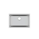 Top view PL-VR2718 ADA Undermount Kitchen Sink with single bowl layout and drain opening