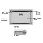 Detail PL-VR4060 R20 Stainless Steel Undermount Kitchen Sink