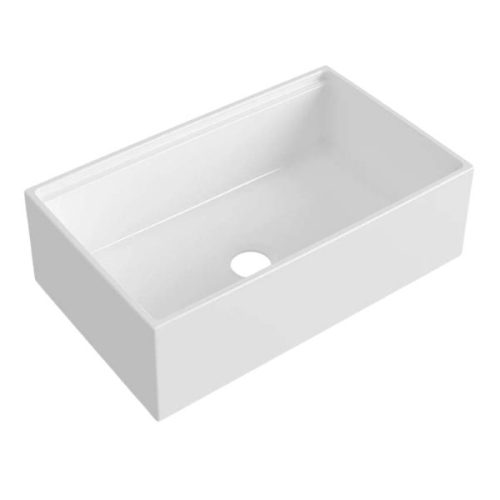 Angle View PL-FC3320WS Workstation Style Fireclay Sink
