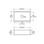 PL-FC3320WS Workstation Style Fireclay Sink dimensions diagram