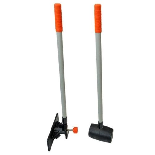 Angled view Restoration Tools Aerator (AERP01) showing motor, handle, and machine frame