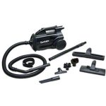 Detail view Sanitaire Canister Vacuum hose, wand, and accessory components