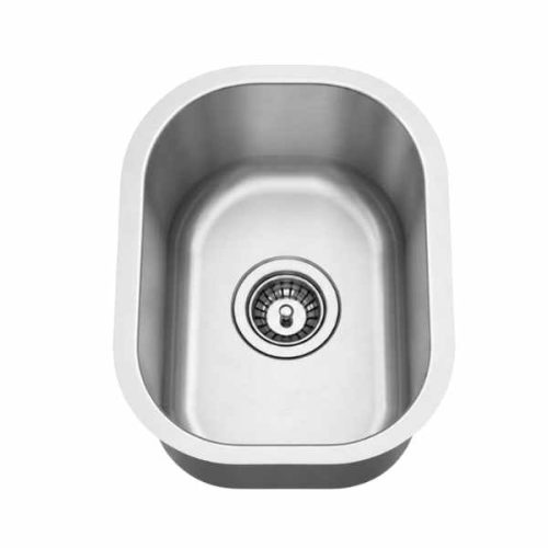 Small single bowl kitchen sink 18 gauge SIS-114 top view
