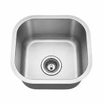 Small single bowl kitchen sink 18 gauge SIS-115 top view