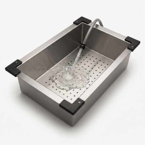 Stainless Steel Colander angle view